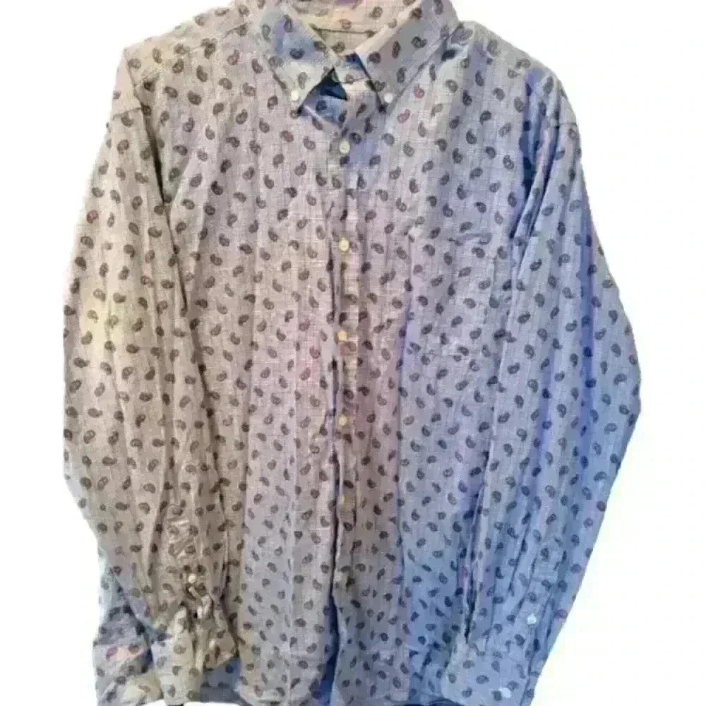 Mens Cremieux paisley plaid print button up.